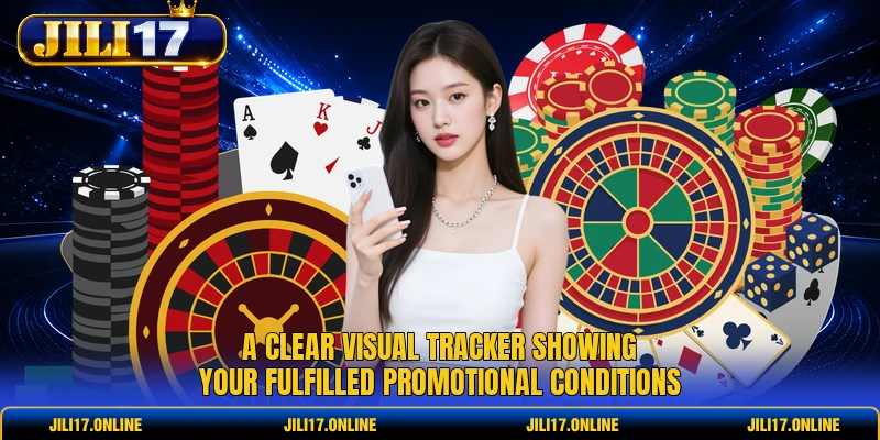 A clear visual tracker showing your fulfilled promotional conditions