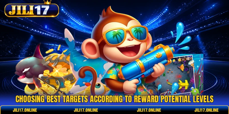 Choosing best targets according to reward potential levels 