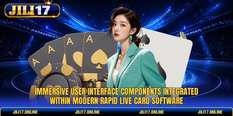 Immersive user interface components integrated within modern rapid live card software