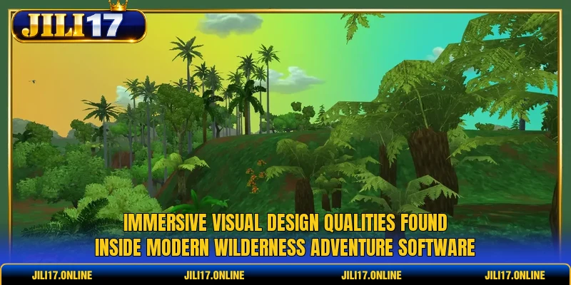 Immersive visual design qualities found inside modern wilderness adventure software