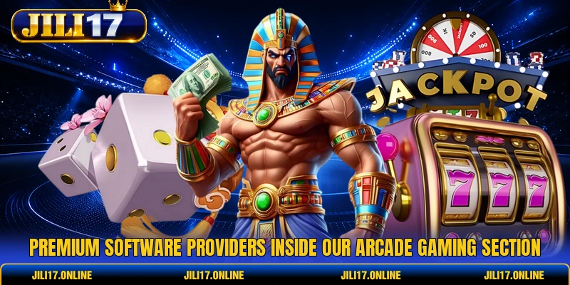 Premium software providers inside our arcade gaming section