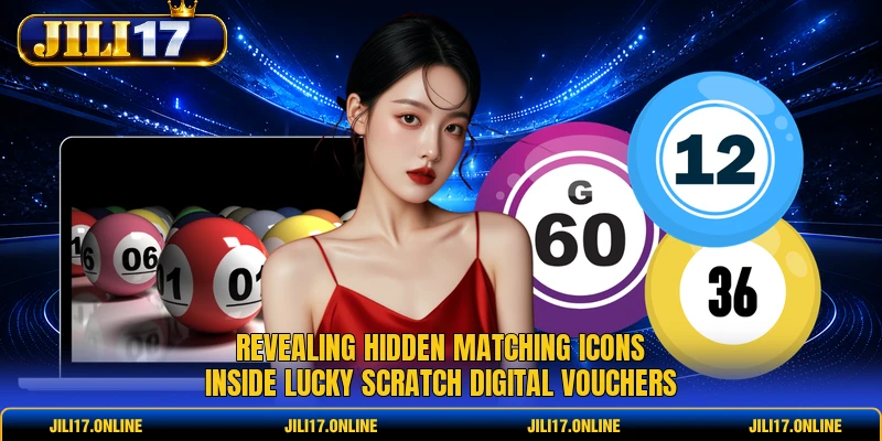 Revealing hidden matching icons inside Lucky Scratch digital vouchers